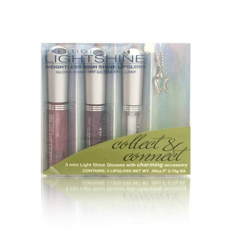 - Prestige Lightshine Weightless High Shine Lipgloss Minis + Charming Accessory LSLM-03 Abaco-Ibiza-Cabo