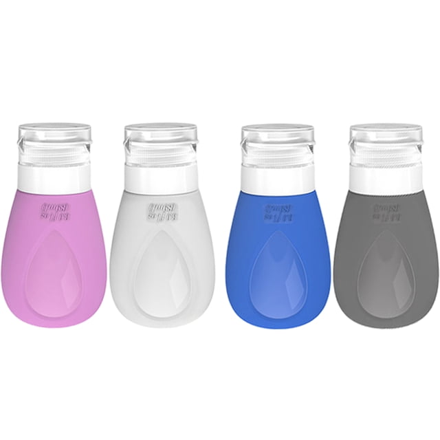 Botellas de viaje, contenedor de artículos de tocador de silicona a prueba de fugas, tamaño de viaje para champú (paquete de 4)Estilo:Estilo 1;