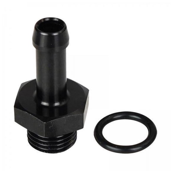 koolsoo 2x6 AN Male to 5/16 Hose Barb Fitting Black High Performance with 6AN Orb Washer Sturdy Aluminum Replace Fuel Oil Line Adapter , Black, 2 Pcs