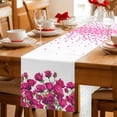 thumbnail image 5 of Valentine's Day Table Runner 72 Inches, Pink Roses Love Hearts Romantic Bed Runner Dresser Scarves Tabletop for Indoor Outdoor Parties/Ceremony/Banquet, 13" x 72", 5 of 8
