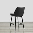 thumbnail image 6 of CHITA 27 inch Counter Height Swivel Bar Stools Low Back Set of 4,Faux Leather in Black, 6 of 7