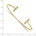 thumbnail image 2 of 14K Yellow Gold A Diamond Bar Bangle, 2 of 2