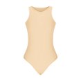 thumbnail image 4 of REALiKUN Bodysuits for Women Sexy Slim Crew Neck Sleeveless Body suits Racerback Halter Tank Top, 4 of 5