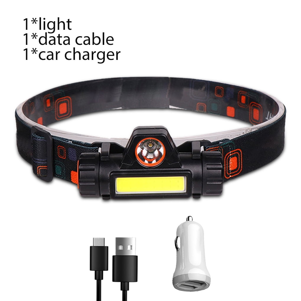 LED Headlamp Work Light 350000LM USB Rechargeable Camping Headlight Portable