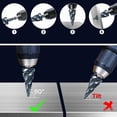thumbnail image 5 of Four Spiral Flute Step Drill Bit Set, 3PCS 1/8"-7/8" High-Speed Steel Unibit Step Bits with 1/4" Hex Shank for Stainless Steel Metal Aluminum Wood Plastic, 5 of 7