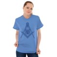 thumbnail image 4 of Illuminati Masonic Square Compass Plus Size Crewneck Graphic Tee Shirt Brisco Brands 3X, 4 of 5