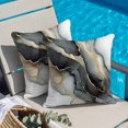 thumbnail image 4 of Black Gold Gradient Throw Pillow Cover Abstract Cotton Linen Cushion Cover Throw Pillow Case with Invisible Zipper for Couch Sofa Bed Chair Car 20x20 Inch, 4 of 14