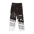 thumbnail image 3 of Lsque Piano Keys With Musical Notes Print Men's Pajama Pants, Lounge Pant - Comfortable Home Wear,Elastic Waistband, Stylish Design-X-Large, 3 of 9