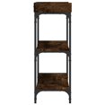 thumbnail image 3 of vidaXL Console Table with Shelves Smoked Oak 100x30x80 cm, 3 of 5