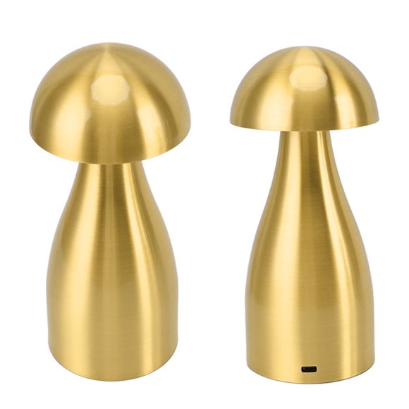 LED Rechargeable Cordless Mushroom Table Lamp Dimmable Touch Lamp, Small Bedside Lamp Nightstand LampLight for Home Decor, Restaurant