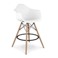 thumbnail image 3 of Aron Living Pyramid 28" Plastic Counter Stools with Arms in White (Set of 2), 3 of 6
