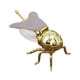 thumbnail image 1 of Tarro de miel de , azucarero con cuchara, adorno novedoso, recipiente decorativo para condimentos, dispensador de jarabe de vidrio para mesa de violeta dorado, 1 of 8