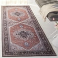 thumbnail image 3 of SAFAVIEH Tucson Drew Traditional Machine Washable Runner, 2'6" x 8', Rust/Navy, 3 of 9