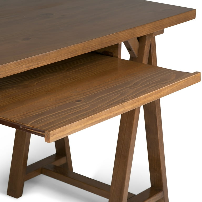 Wyndenhall hawkins solid wood modern industrial 60 inch wide writing office desk discount