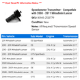 thumbnail image 2 of Speedometer Transmitter - Compatible with 2008 - 2011 Mitsubishi Lancer 2009 2010, 2 of 2