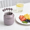 thumbnail image 4 of Stainless Steel 304 Fruit Fork Set, Home Dessert Forks with Candy-Colored Storage Jar & Fruit Picks, Multi-Scene Use for Snack Serving, High-Quality Ceramic Material, Versatile Kitchen Gadget, 4 of 7