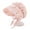 Pink, variant on Girls French Bonnet Hat Sun Hat Breathable Cotton Print Hat Soft Brim Hat Sun Protective Headwear for Babies