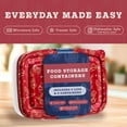 thumbnail image 4 of Cook With Color 12-Piece Food Storage Set with Texas Cowboy Printed Lids – 6 Containers with Lids, 1000ml, 4 of 4
