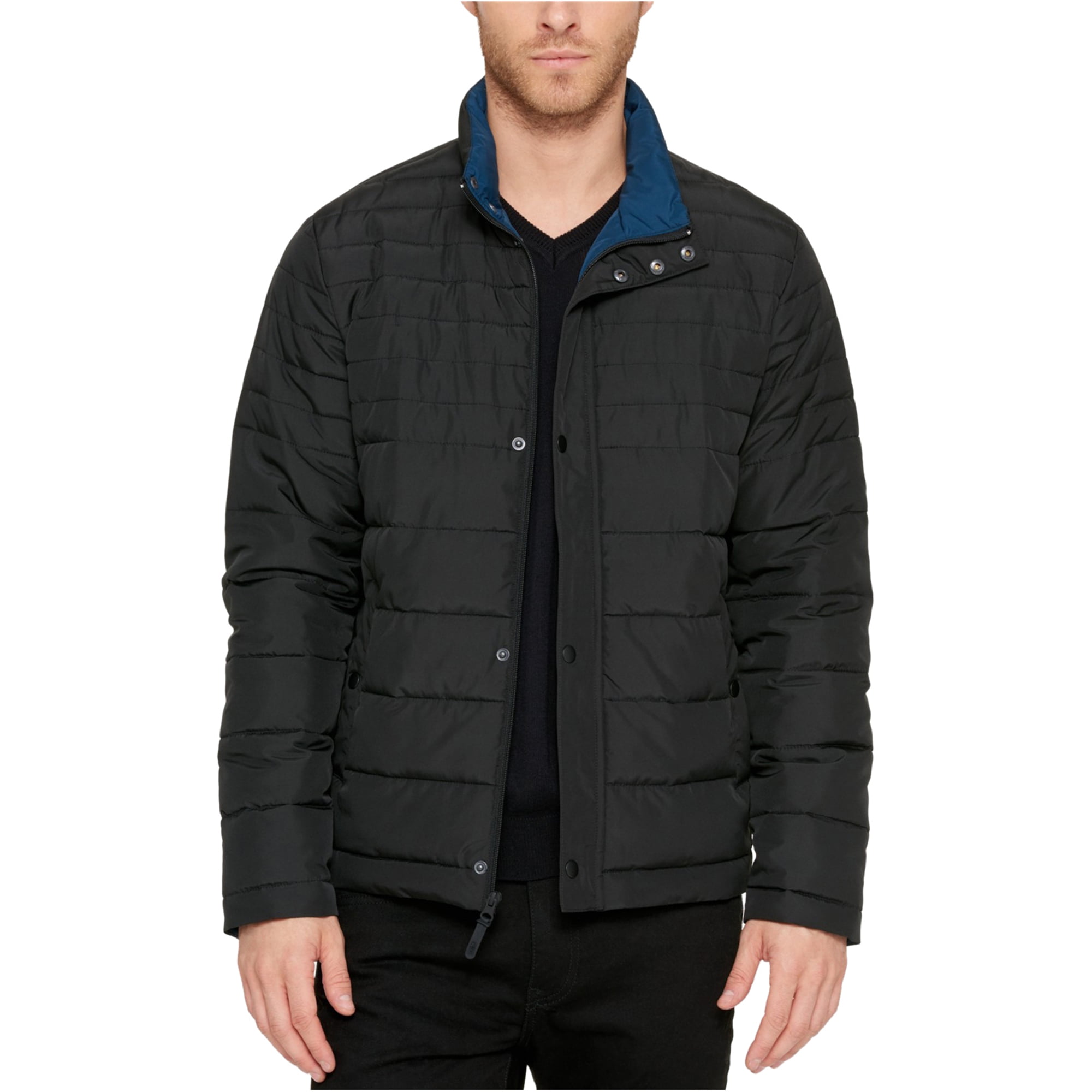 Kenneth Cole - Kenneth Cole Mens Packable Puffer Jacket, Black, Small ...