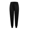 thumbnail image 7 of GIPQJK Womens Drawstring Pants High Waisted Wide Leg Flared Pants Baggy Trendy Sweatpants Lightweight Casual Joggers with Pockets,Black L, 7 of 7