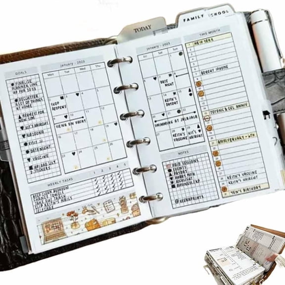 1PC Refillable Budget Planner Binder, Hardcover Financial Organizer Notebook with Budget Pages, Pockets & Pen Loop for Daily Life & Finance Management