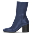 thumbnail image 3 of YDN Women Fashion Calf Boots Square Closed Toe Side Zippers Booties Block Mid Heels Business Daily Office Shoes Size 11 Blue, 3 of 5