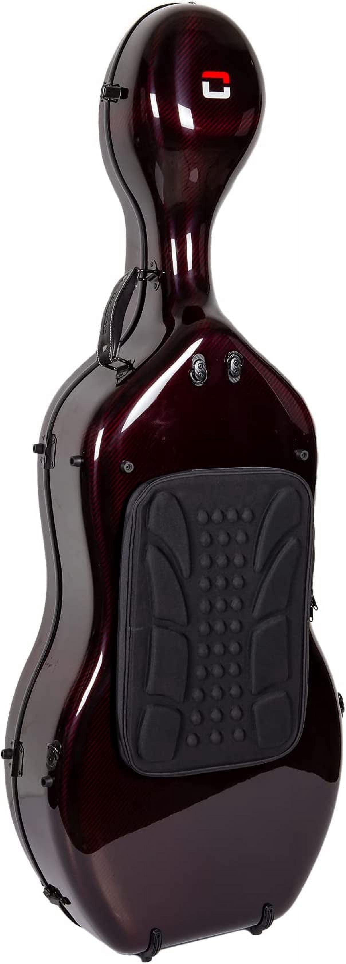 Crossrock 100% Carbon Fiber Case fits 4/4 Full-Size Cello, 7 Lb Lightweight