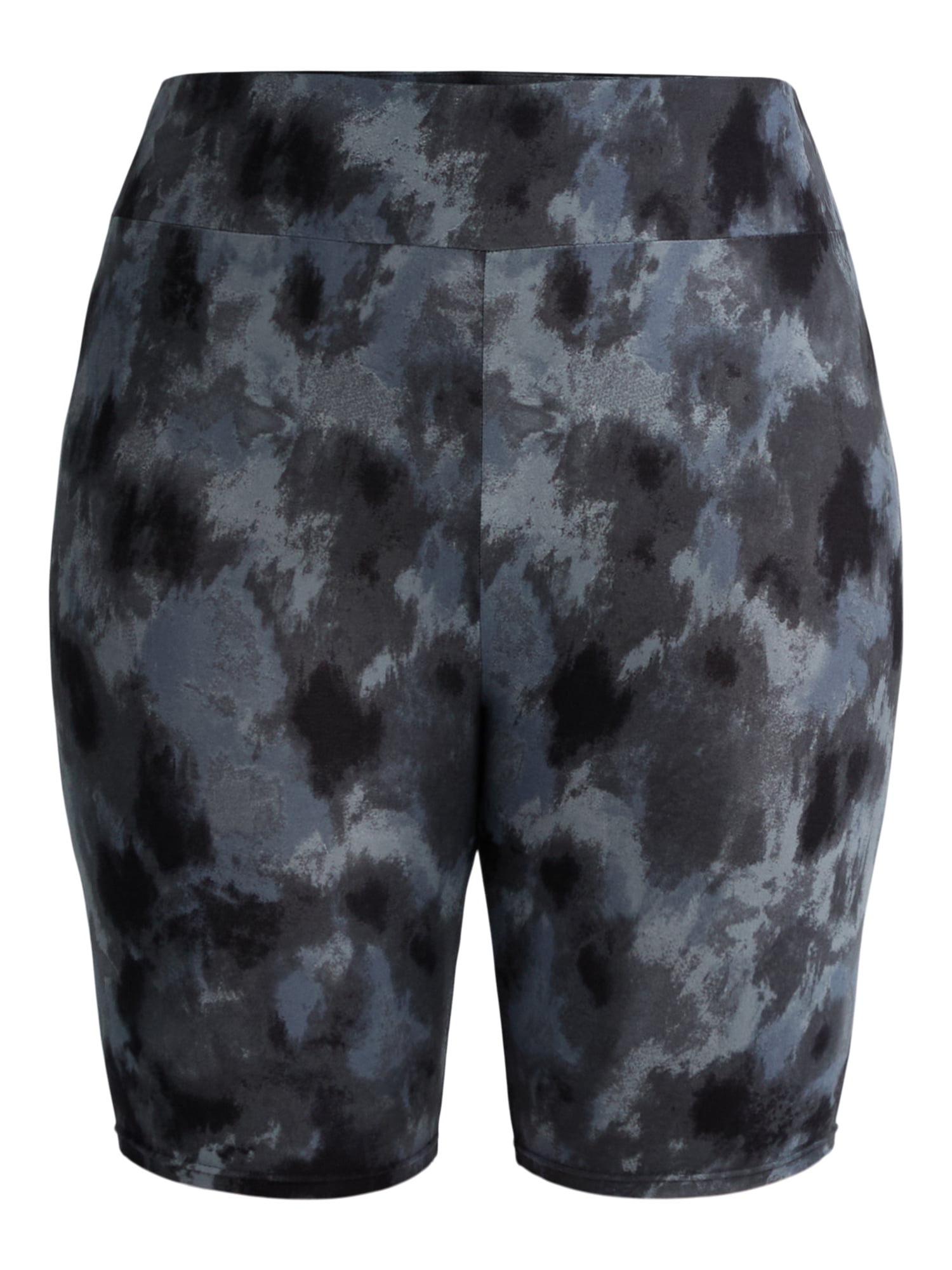 Terra & Sky Women’s Plus Size Bike Shorts, 10" Inseam, 2-Pack, Sizes 0X-5X