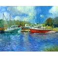 thumbnail image 2 of Wallich, Richard 24x20 White Modern Wood Framed Museum Art Print Titled - Wickford Boats, 2 of 4