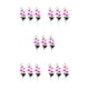 thumbnail image 1 of Flores de orquídeas artificiales Cateissary quad Blanco púrpura, 1 of 6