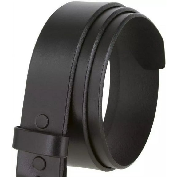 Genuine Leather Snap on Belt Strap, Heavy Duty, Durable, 1.75" Wide One Piece Plain Belt, Easy Carry and Everyday Use Belt Strap