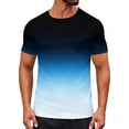 thumbnail image 3 of BVOFAR Mens Crewneck T-Shirts Short Sleeve Classic Fit Undershirts Gradient Moisture Wicking A-Shirt Blue S, 3 of 10