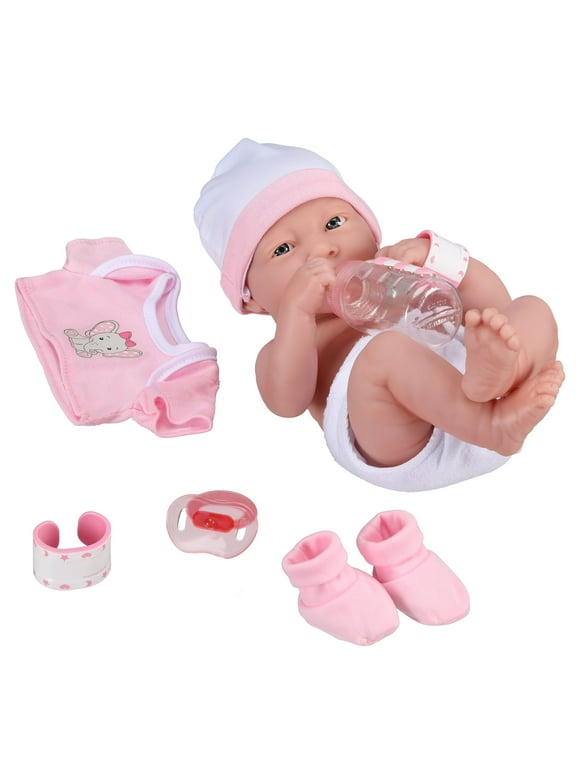 My Sweet Love Baby's First Day Pink Play Set, 10 Pieces, Featuring Realistic 14" Washable La Newborn Doll, Perfect for Children 2+