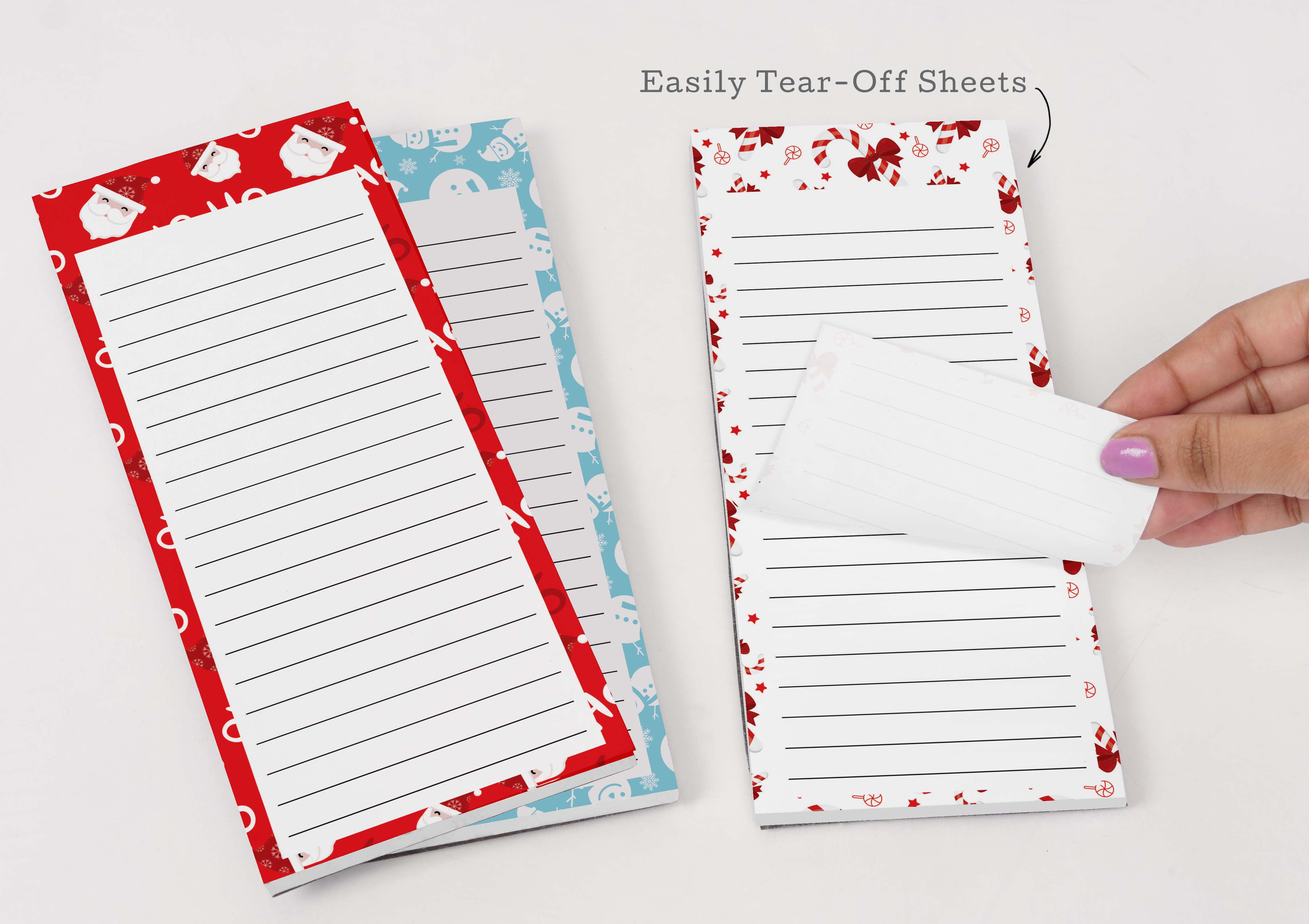 Inkdotpot Pack of 3 Magnetic Fridge To-Do List Notepads- Magnetic Memo Pads For Refrigerator-(50 Sheets Each)-2M