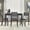 Black, variant on TWM National 5 Piece, Adult Mid-Century High Back Rubberwood Dining Table with Chair, Black