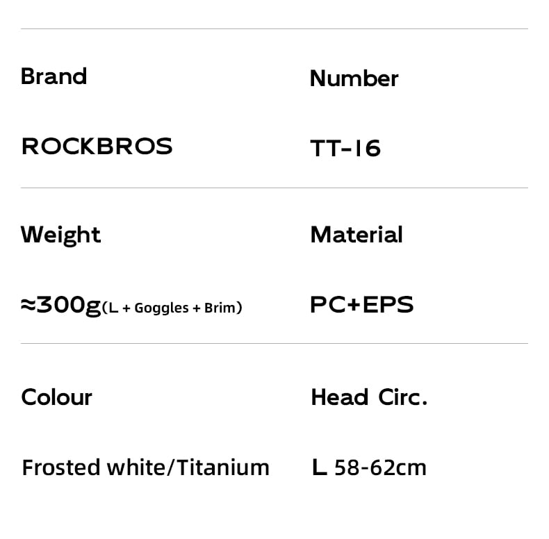 ROCKBROS Cycling Helmet Ultralight Protective Helmet with Magnetic Goggles & Windproof Brim for Men Women