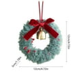 thumbnail image 4 of Yhmxh Christmas Hanging Ornaments Gold Bells, Christmas Tree Decoration with Red Bow, Small Plush Wreath Xmas Winter Party Hanging Decorations for Kitchen Cabinets, Window, Christmas Wreath Decor, 4 of 7