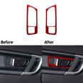 thumbnail image 1 of Red Carbon Fiber Front Door Handle F for Ram e for Land Rover Discovery Sport 2015-19, 1 of 4