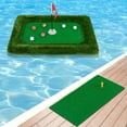 thumbnail image 4 of Costway Tapis de Golf Rectangulaire Flottant Vert pour Piscine Comprend Tapis de Frappe de Golf 6 Balles de Golf, 4 of 10