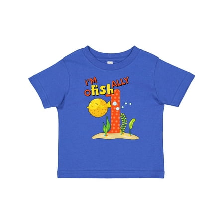 

Inktastic I m O-Fish-Ally One- Cute Puffer Fish First Birthday Gift Baby Boy or Baby Girl T-Shirt