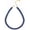 Navy Blue, variant on BOOTOOL Women's Olive Green Resin Necklace, 18MM Disc Bead Chunky Choker, Adjustable Boho Jewelry Gift for Her