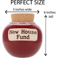 thumbnail image 3 of Cottage Creek Red Ceramic New House Themed Piggy Bank, 3 of 4