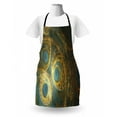 thumbnail image 3 of Steampunk Apron, Fantasy Whirlwind Shaped Mechanic Clockwork Design Abstract Surrealist Image, Unisex Kitchen Bib with Adjustable Neck for Cooking Gardening, Adult Size, Yellow Blue, by Ambesonne, 3 of 4