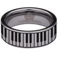 thumbnail image 2 of Piano Keys Tungsten Carbide Ring, 2 of 9