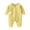 Yellow, variant on Hwmodou Baby Bodysuits Girls Cotton Blend Romper Zipper Long Sleeve Romper Jumpsuit Fall Winter Cute Baby Outfits,0-1M