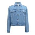 thumbnail image 1 of Chamarra George para Mujer, a la Cintura con Bolsillos Simulados en Pecho Azul Talla EG, 1 of 4