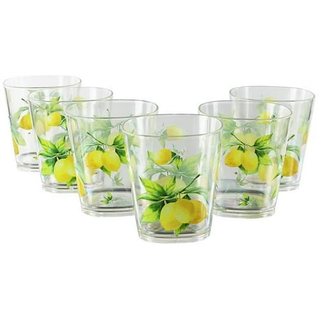 

Reston Lloyd 76419 6pc Acrylic Drinkware Set 14oz Fresh Lemons