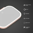 thumbnail image 4 of Langgg Car Sunshade Clip -on LED Makeup Mirror ABS Dimmable Cosmetic Mirrors USB Circle Light Low Power Consumption Automotive Accessory Pink, 4 of 6