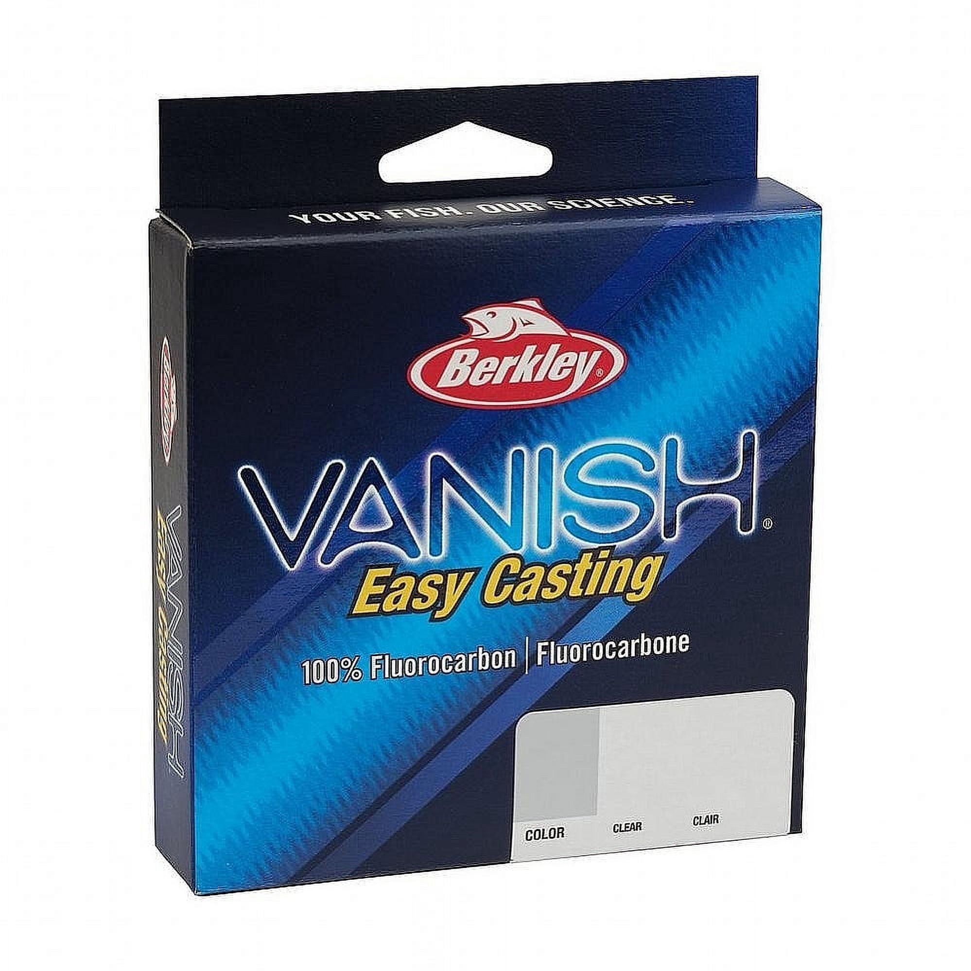 Berkley Vanish® Fluorocarbon Fishing Line, Clear, 10 lb Test Strength, 2000 yd