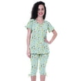 thumbnail image 1 of Moomaya Printed CottonNightwearSet For Womens Top & Capri Pant 2 Piece Sleepwear, 1 of 5